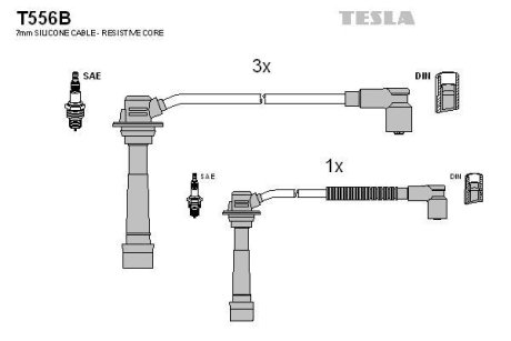 Дроти запалення, набір TESLA T556B