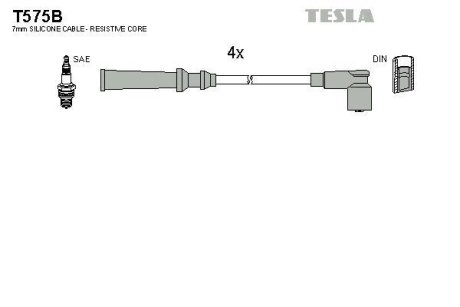 Дроти запалення, набір TESLA T575B