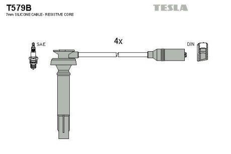 Дроти запалення, набір TESLA T579B