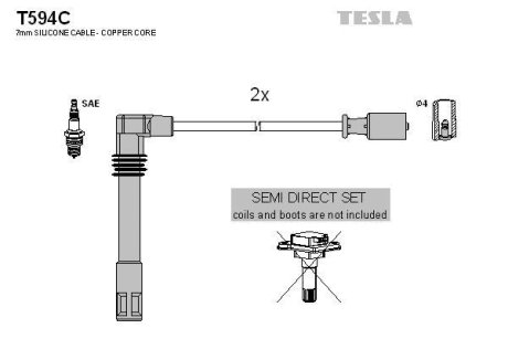 Дроти запалення, набір TESLA T594C