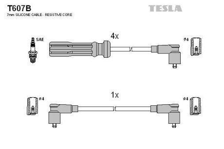 Кабелі запалювання TESLA T607B