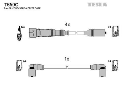 Дроти запалення, набір TESLA T650C