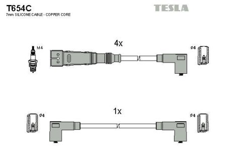 Дроти запалення, набір TESLA T654C