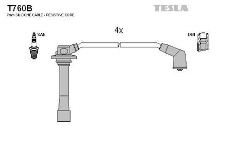 Дроти запалення, набір TESLA T760B