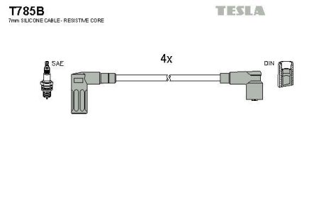 Дроти запалення, набір TESLA T785B