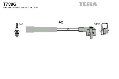 Дроти запалення, набір TESLA T789G