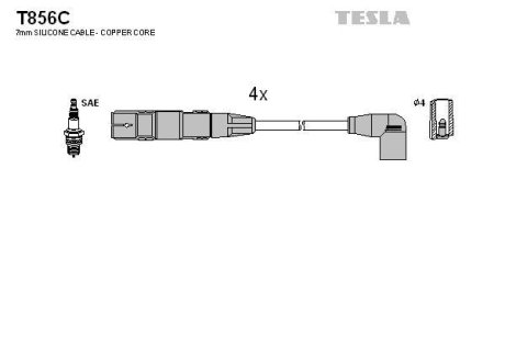 Дроти запалення, набір TESLA T856C