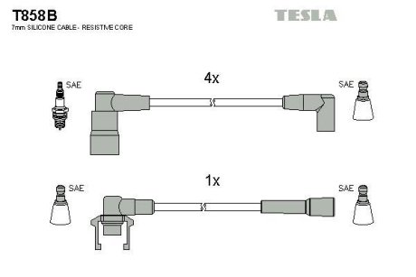 Дроти запалення, набір TESLA T858B