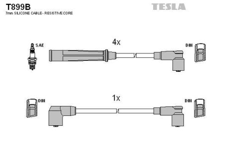 Дроти запалення, набір TESLA T899B