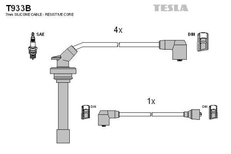 Дроти запалення, набір TESLA T933B