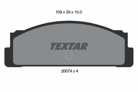 Гальмівні колодки, дискове гальмо (набір) TEXTAR 2007404