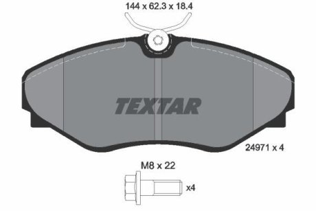 Гальмівні колодки (набір) TEXTAR 2497101