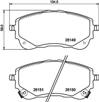 Комплект гальмівних колодок TEXTAR 2614901