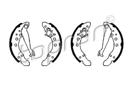 Гальмівні колодки (набір) TOPRAN / HANS PRIES 103075