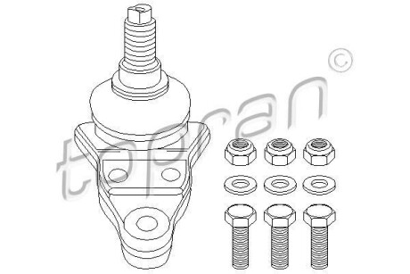 Кульова опора TOPRAN / HANS PRIES 103346