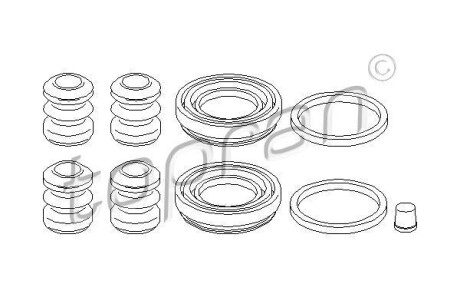 Ремкомплект супорта гальмівного TOPRAN / HANS PRIES 107082