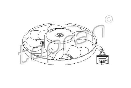 Вентилятор, охлаждение двигателя TOPRAN / HANS PRIES 107706