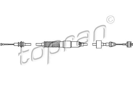 Трос зчеплення TOPRAN / HANS PRIES 108695
