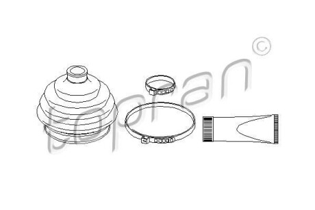Пильовик привідного валу (набір) TOPRAN / HANS PRIES 109306