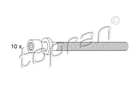 Набір болтів головки цилідрів TOPRAN / HANS PRIES 109545
