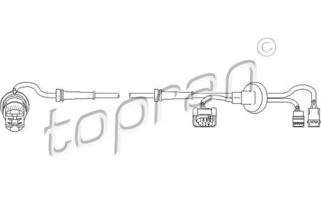 Датчик частоти обертання колеса TOPRAN / HANS PRIES 109925