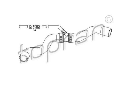 Патрубок системи охолодження TOPRAN / HANS PRIES 111804