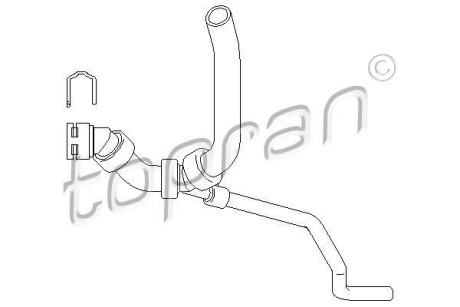 Шланг радіатора TOPRAN / HANS PRIES 111976