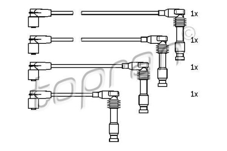 Дроти запалення, набір TOPRAN / HANS PRIES 205104