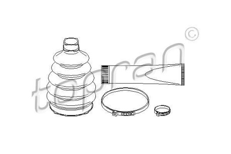 Пильовик привідного валу (набір) TOPRAN / HANS PRIES 205765