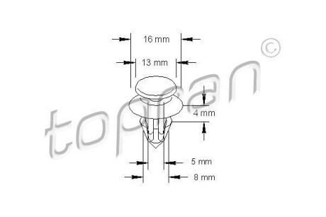 Пружинный зажим TOPRAN / HANS PRIES 205808