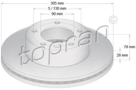 Гальмівний диск TOPRAN / HANS PRIES 207070