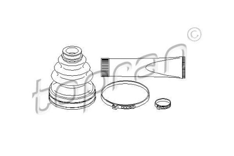 Пильовик привідного валу (набір) TOPRAN / HANS PRIES 207493
