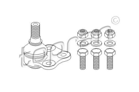 Кульова опора TOPRAN / HANS PRIES 207549