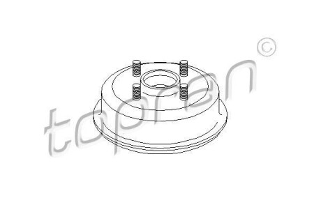 Гальмівний барабан TOPRAN / HANS PRIES 300489