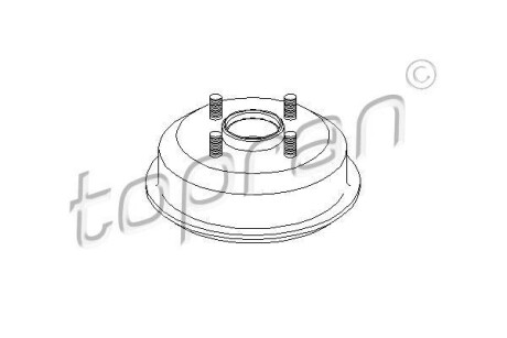 Гальмівний барабан TOPRAN / HANS PRIES 301015 (фото 1)