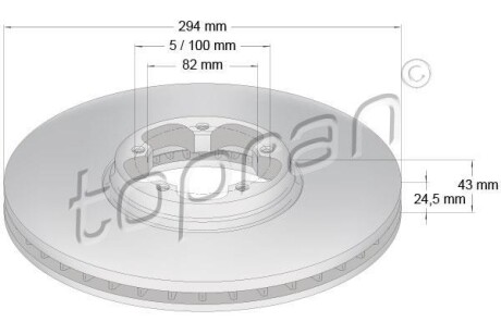 Гальмівний диск TOPRAN / HANS PRIES 302087
