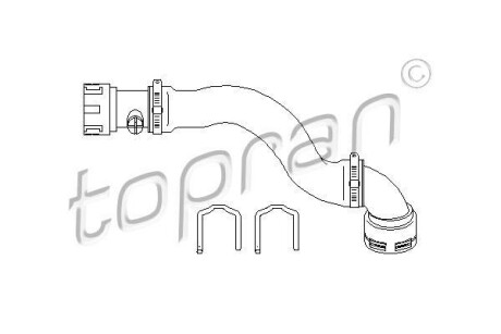 Патрубок системи охолодження TOPRAN / HANS PRIES 501566