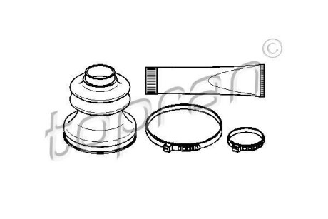 Пильовик привідного валу (набір) TOPRAN / HANS PRIES 721151