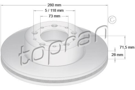 Диск гальмівний TOPRAN / HANS PRIES 722458