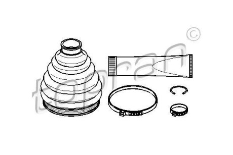 Пильовик привідного валу (набір) TOPRAN / HANS PRIES 722473