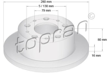 Диск гальмівний TOPRAN / HANS PRIES 722597