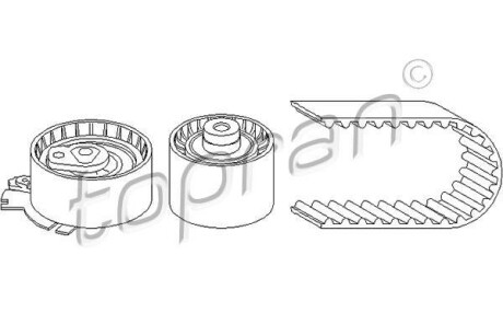 Комплект ГРМ (ремінь + ролик) TOPRAN / HANS PRIES 722797