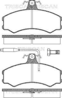 Гальмівні колодки, дискове гальмо (набір) TRISCAN 811010792 (фото 1)