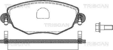 Колодки гальмівні дискові TRISCAN 8110 16005