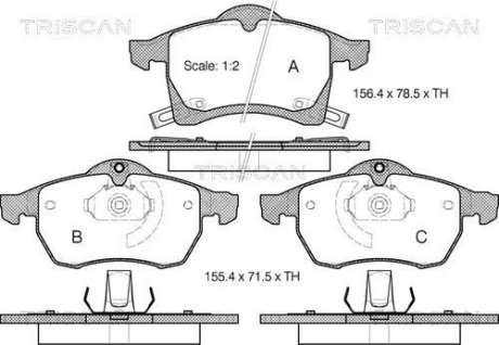 Колодки гальмівні дискові TRISCAN 8110 24006