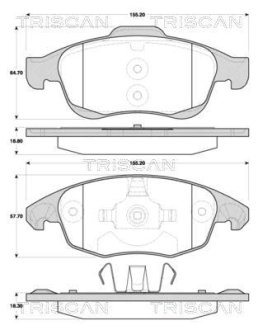 Колодки гальмівні дискові TRISCAN 8110 38005