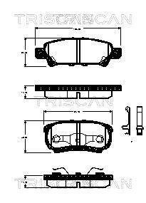 Колодки гальмівні дискові TRISCAN 8110 42024