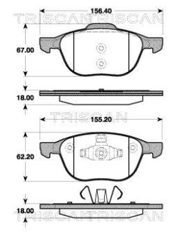 Колодки гальмівні дискові TRISCAN 8110 50023