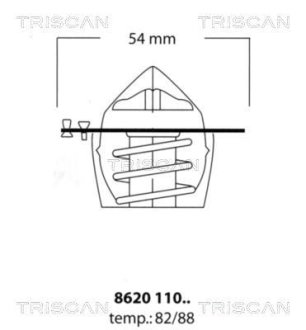 Термостат системи охолодження TRISCAN 862011088 (фото 1)