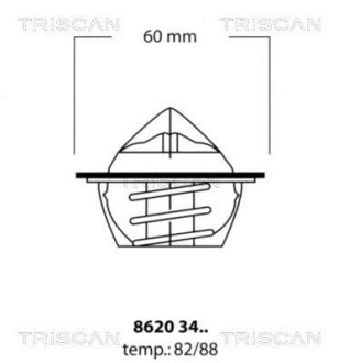 Термостат системи охолодження TRISCAN 86203488